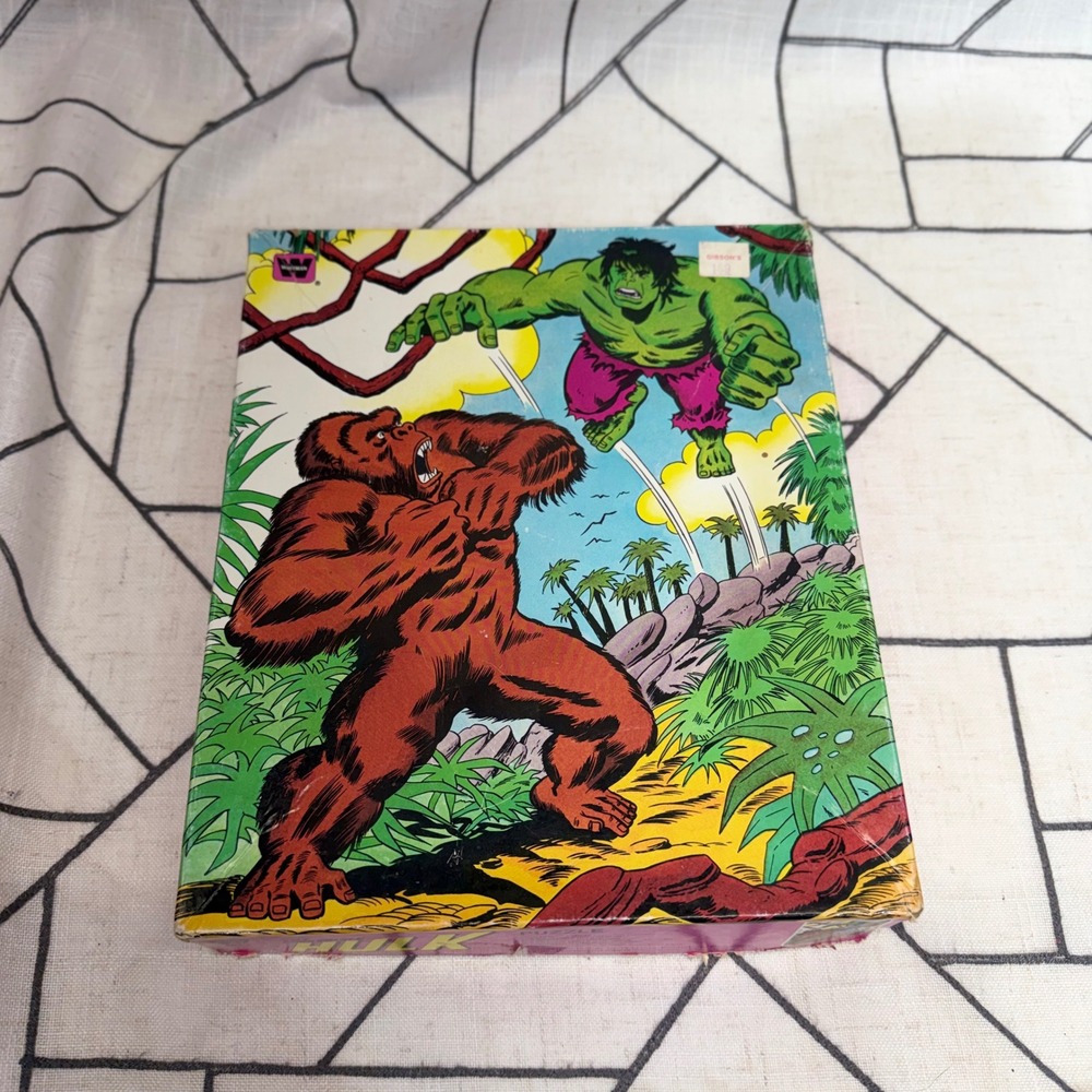 Whitman The Incredible Hulk Puzzle 200pc Multicolor Jungle Duel 1982 Vintage